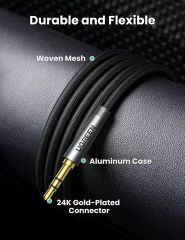 Cáp nối dài 3.5mm dây bện Không hỗ trợ Mic Ugreen AV190