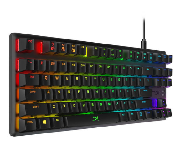 Bàn phím chơi gaming Alloy Origins RGB Aqua Switch Black HX-KB7AQX-US