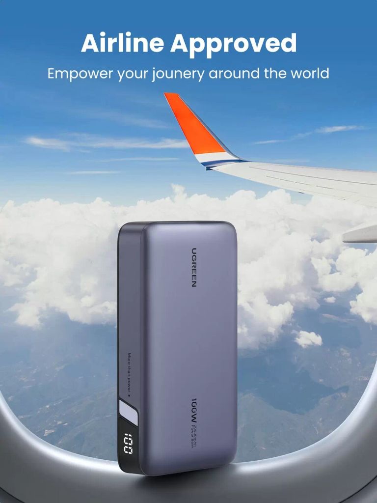 Pin Sạc dự phòng cho laptop, điện thoại Ugreen PB720 sạc nhanh 100W, 2C1A