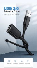 Dây nối dài USB 2.0 UGREEN US103 USB-A đực sang USB-A Cái nối dài dây sạc và truyền dữ liệu