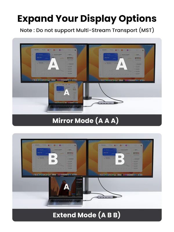 HUB chuyển đổi Type C Ugreen 15601 USB-C sang 3xUSB-A 3.0 + HDMI + VGA+ RJ45(LAN) + SD/TF +3.5mm+PD 4K30Hz