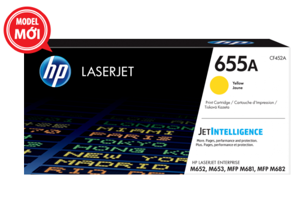 Mực in HP 655A Yellow Original LaserJet Toner Cartridge (CF452A)