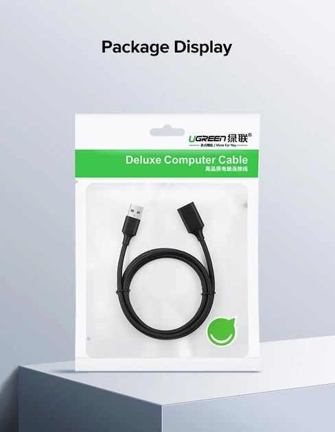 Dây nối dài USB 2.0 UGREEN US103 USB-A đực sang USB-A Cái nối dài dây sạc và truyền dữ liệu