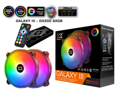 Fan XIGMATEK GALAXY III DX200 ARGB (EN46089): HUB FAN (PACK x2, CONTROLLER, POWER HUB)