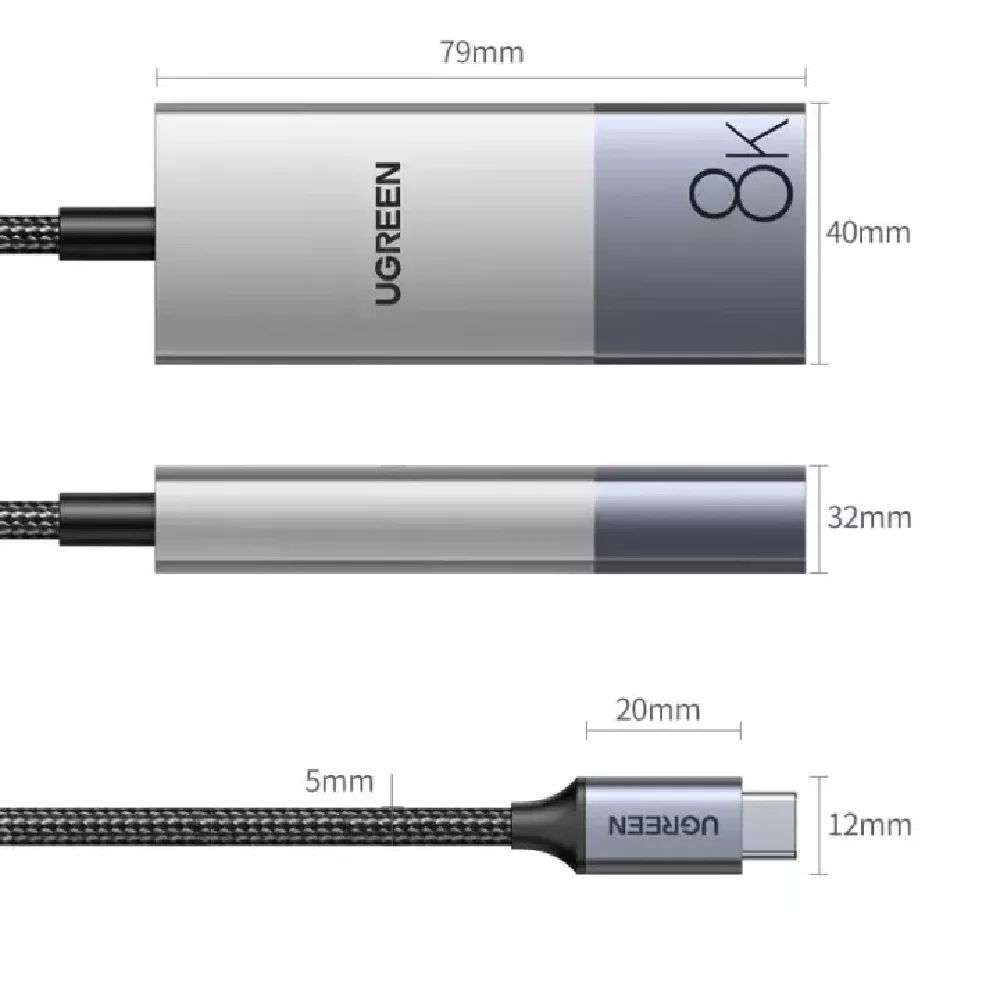 Cáp chuyển đổi Type C sang HDMI 2.1 8K@60Hz Ugreen 50338