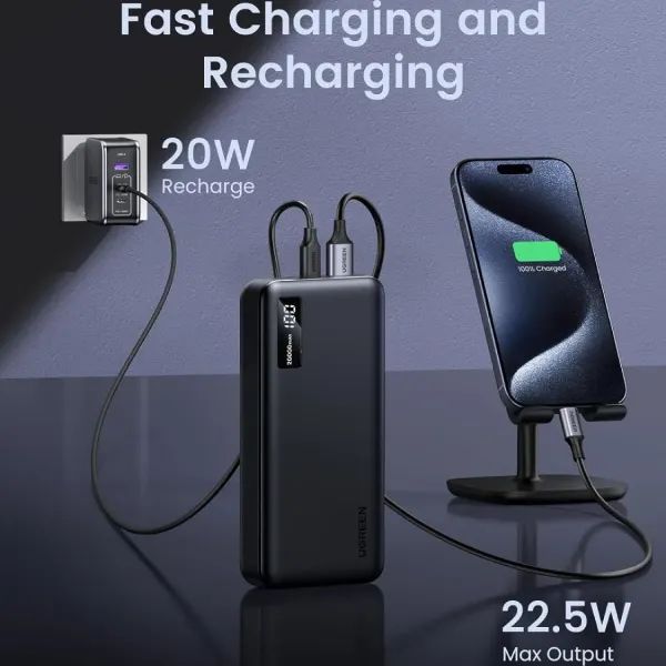 Pin Sạc Dự Phòng Năng Lượng Cao UGREEN PB312 – 20000mAh Sạc Nhanh Hai Chiều