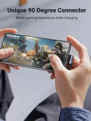 Cáp sạc nhanh Type C và truyền dữ liệu 1 đầu 90 độ Ugreen US385