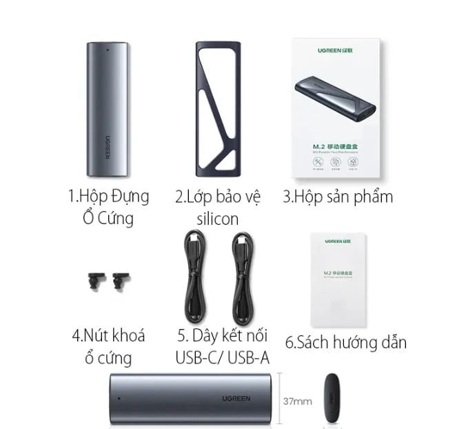 Hộp đựng ổ cứng NVMe UGREEN 90264