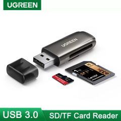 Đầu đọc thẻ TF SD UGREEN CM406 đọc 2 thẻ một lúc Cổng USB 3.0 truyền tải tốc độ cao 5Gbps