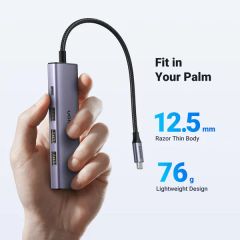 Hub Type C Ugreen 15596 100W PD, 4K@30Hz HDMI