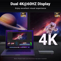 Hub USB-C Đa Năng UGREEN 90912 Hỗ Trợ 4K@60Hz và USB 3.1 2xUSB-A 3.2, USB-C 3.2, 2xHDMI, 2xDP, RJ45 Gigabit,PD