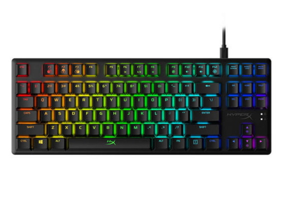 Bàn phím chơi gaming Alloy Origins RGB Aqua Switch Black HX-KB7AQX-US