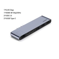 Hub Type C cho Macbook UGREEN 50984 HDMI+ 3xUSB 3.0  + Gigabit Lan + Type-C PD