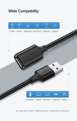 Dây nối dài USB 2.0 UGREEN US103 USB-A đực sang USB-A Cái nối dài dây sạc và truyền dữ liệu