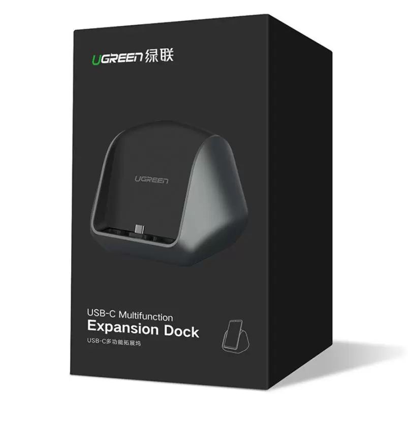 Hub Type C UGREEN CM181 – Mở rộng sang 3 cổng USB 3.0, HDMI, hỗ trợ PD, kiêm chức năng giá đỡ, cốc sạc cho điện thoại thông minh