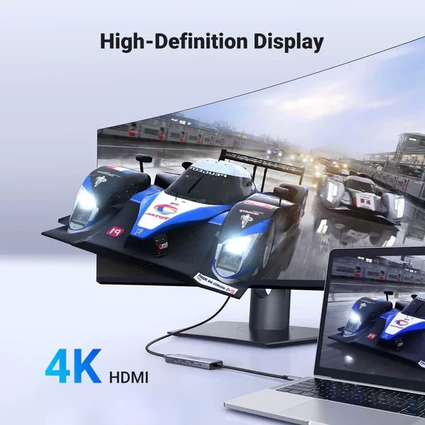 Hub Type C Ugreen 15596 100W PD, 4K@30Hz HDMI