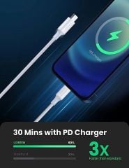 Cáp sạc nhanh Iphone USB-C to Lightning Ugreen US532 chuẩn MFi, dài 1m, Sạc & Đồng bộ dữ liệu