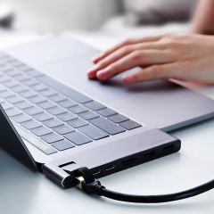 Hub Type C cho Macbook UGREEN 50984 HDMI+ 3xUSB 3.0  + Gigabit Lan + Type-C PD