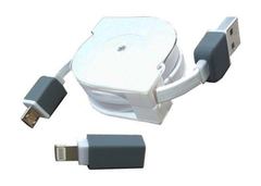 Cáp USB 2.0 -> Iphone 5 + Micro USB Unitek (Y-C 440D) (Dây Dẹp)