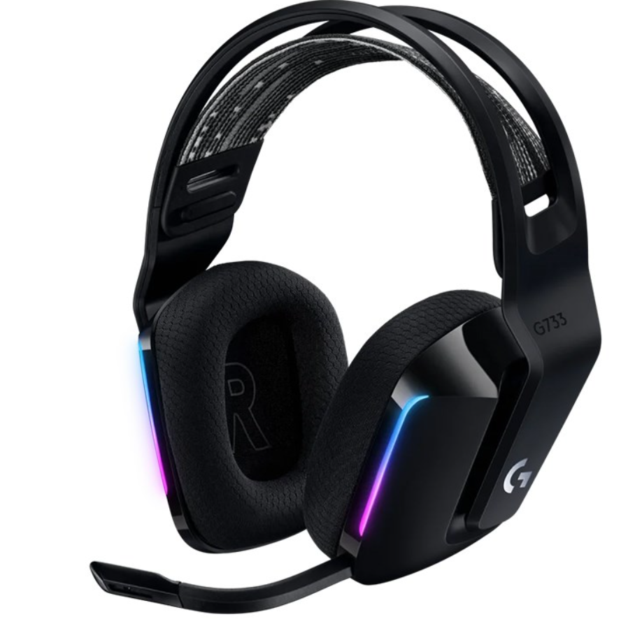 Tai nghe Logitech G733 LIGHTSPEED Wireless RGB Gaming Headset - Black 2.4GHZ (981-000867)