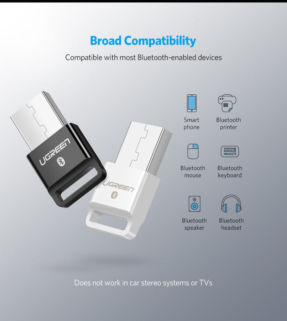 USB Bluetooth Ugreen US192 hỗ trợ Qualcomm® aptX™