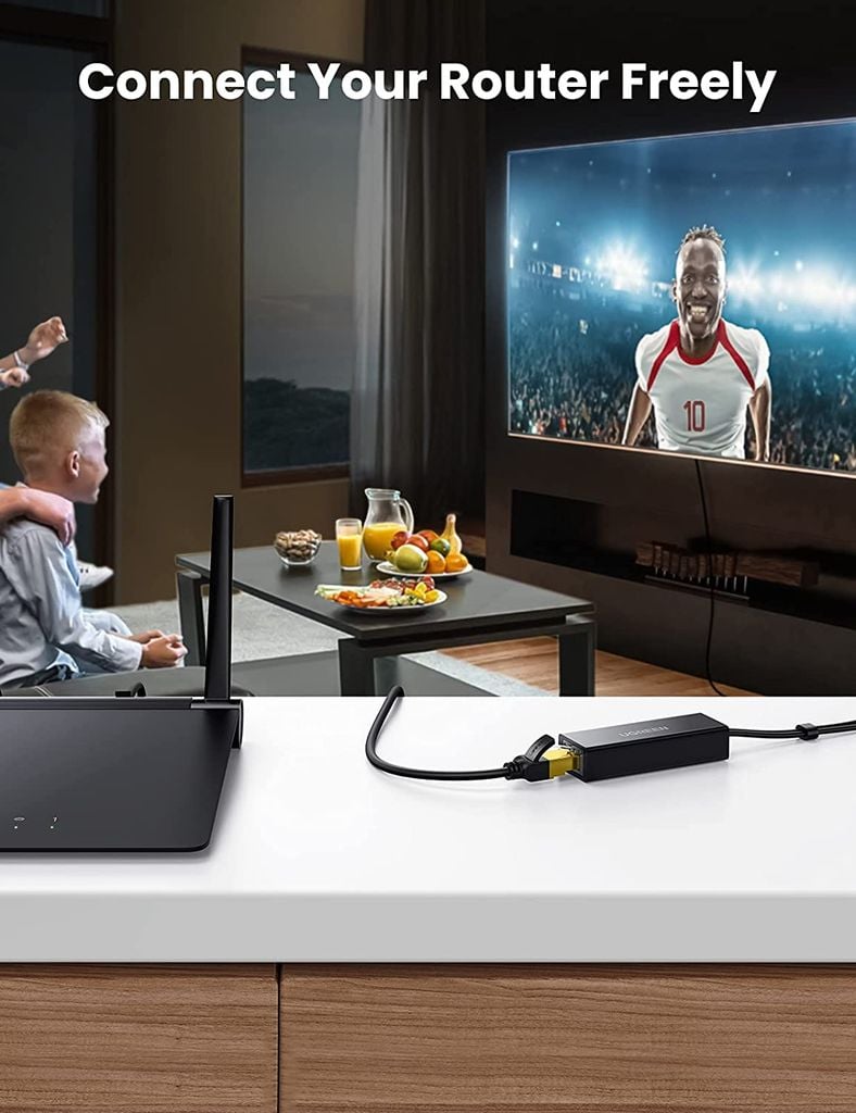 Bộ chuyển đổi USB sang LAN UGREEN 30985 – Tích hợp cổng micro – Tốc độ truyền 100Mbps