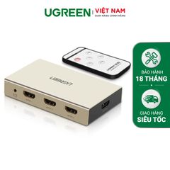 Bộ chuyển mạch HDMI UGREEN MM129 Chuyển 3 vào 1 và 5 vào 1 ra – Hỗ trợ độ phân giải 4K3D – Hỗ trợ Optical + Audio 3.5mm