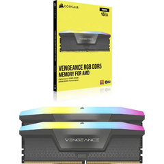 CORSAIR Vengeance RGB 32GB Memory Kit – Black, 32GB (2x16GB) DDR5, 5200MHz, CL40 (CMH32GX5M2B5200C40)