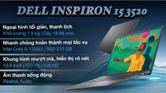 Máy tính xách tay Dell Inspiron 15 3520, i5-1235U, Ram 8GB, 512GB SSD, KYHD, Intel Iris Xe Graphics, 15.6