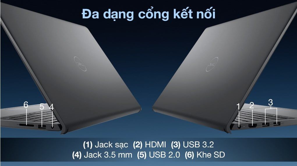 Máy tính xách tay Dell Inspiron 15 3520, i5-1235U, Ram 8GB, 512GB SSD, KYHD, Intel Iris Xe Graphics, 15.6