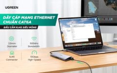 Cáp mạng Cat6 10Gbps tròn UGREEN NW122 Truyền tải tốc độ nhanh lên đến 10Gbps - Băng thông 500MHZ