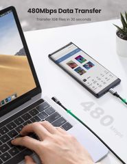 Cáp sạc nhanh PD60W UGREEN US255 – Đầu bẻ vuông góc, sạc nhanh QC 3.0 dòng 3A