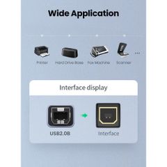 Đầu chuyển Type C sang cổng máy in USB B UGREEN US382 – Tốc độ truyền 480Mbs