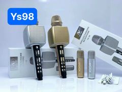 Micro karaoke YS98 cao cấp - Micro Bluetooth YS-98 tích hợp loa bass ,tres, Kèm thêm 1 micro để hát song ca