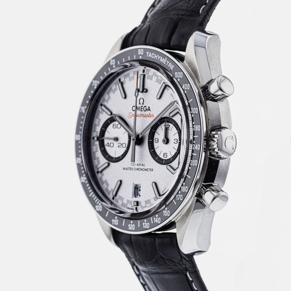  Đồng Hồ Omega Speedmaster Chronograph Automatic White Dial 