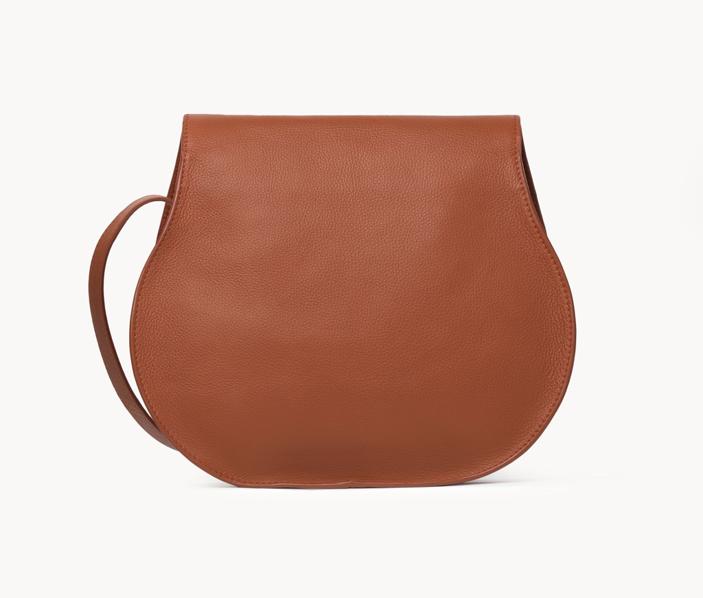  Túi Nữ Chloé Marcie Medium Saddle Grained Calfskin 'Brown' 