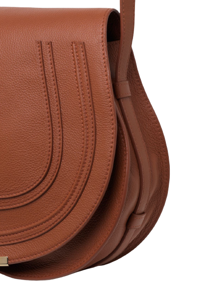  Túi Nữ Chloé Marcie Medium Saddle Grained Calfskin 'Brown' 