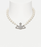  Dây Chuyền Nữ Vivienne Westwood One Row Pearl 'Silver' 