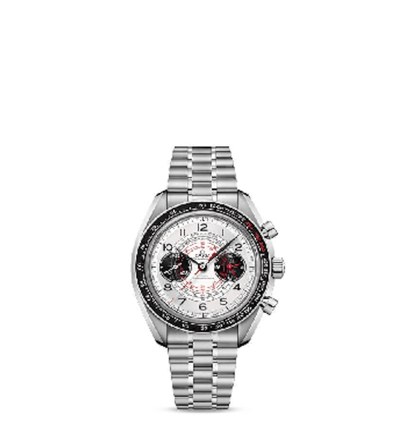  Đồng Hồ Omega Speedmaster Chronograph Hand Wind Silver Dial 