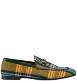  Giày Nam Gucci Jordaan Tartan Tweed Loafer 'Yellow Blue Green' 
