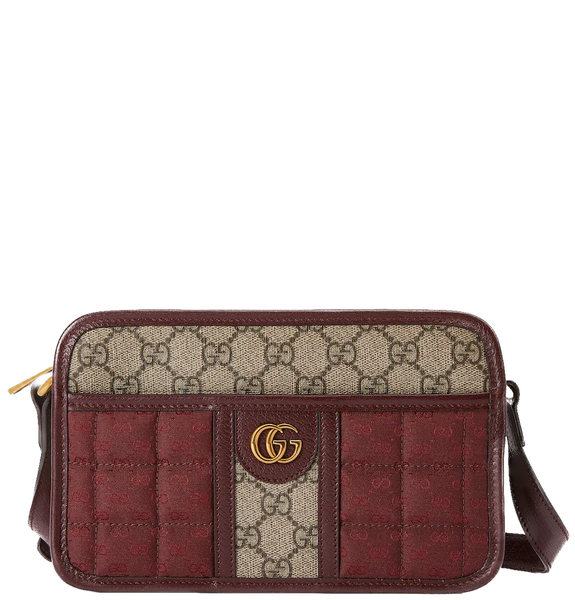  Túi Nam Gucci Mini GG Canvas Mini Shoulder Bag 'Burgundy' 