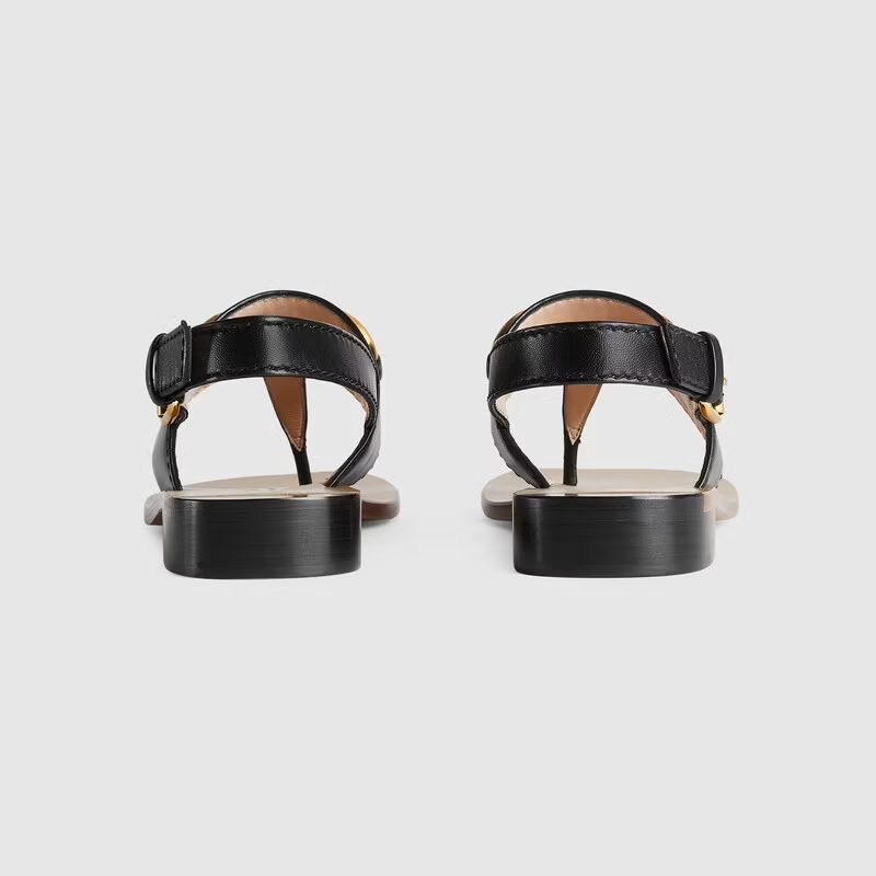  Dép Nữ Gucci Sandal With Horsebit  Leather 'Black' 