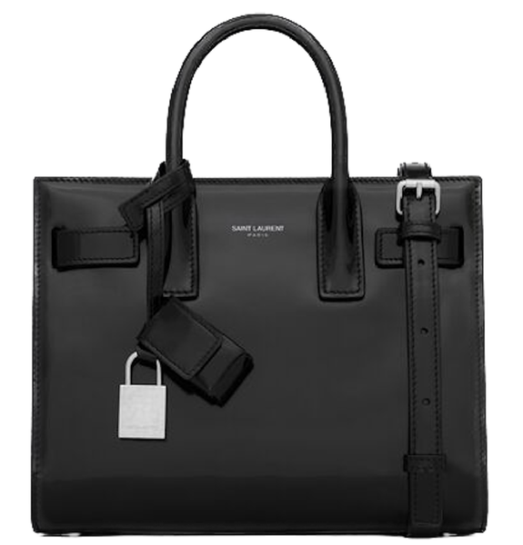  Túi Nữ Saint Laurent Sac De Jour Nano In Shiny Leather 'Black' 