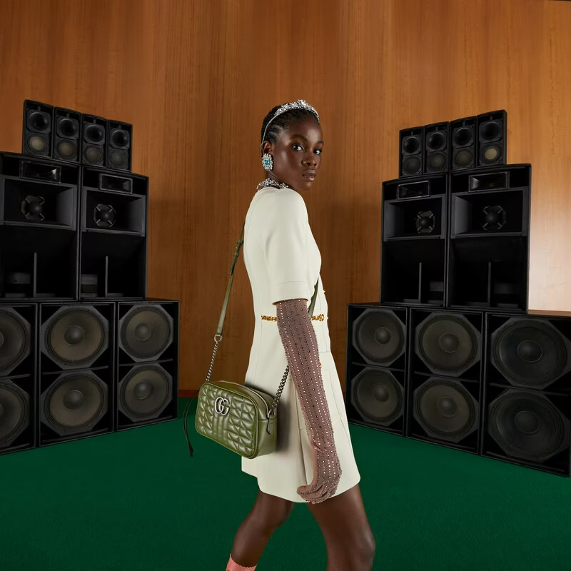  Túi Nữ Gucci GG Marmont Small Shoulder Bag 'Green' 