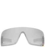  Kính Gucci Mask Shaped Frame Sunglasses 'Shiny Light Grey' 