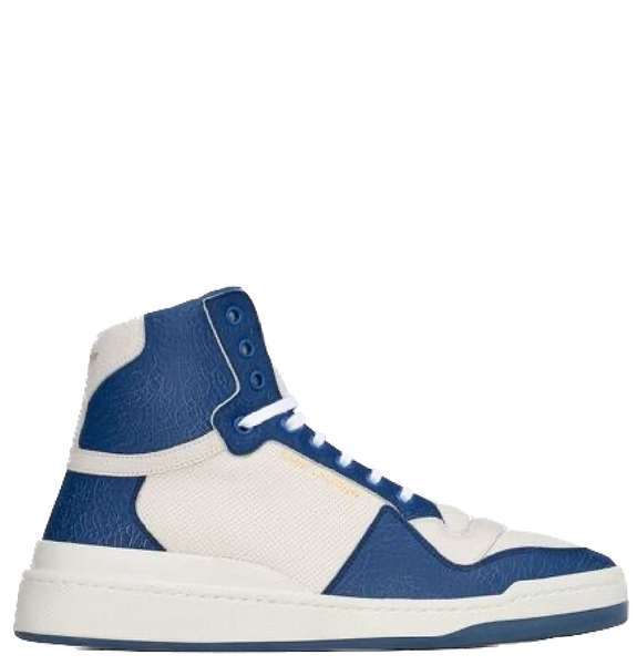  Giày Nam Saint Laurent SL24 Mid Top 'Off White Light Navy' 