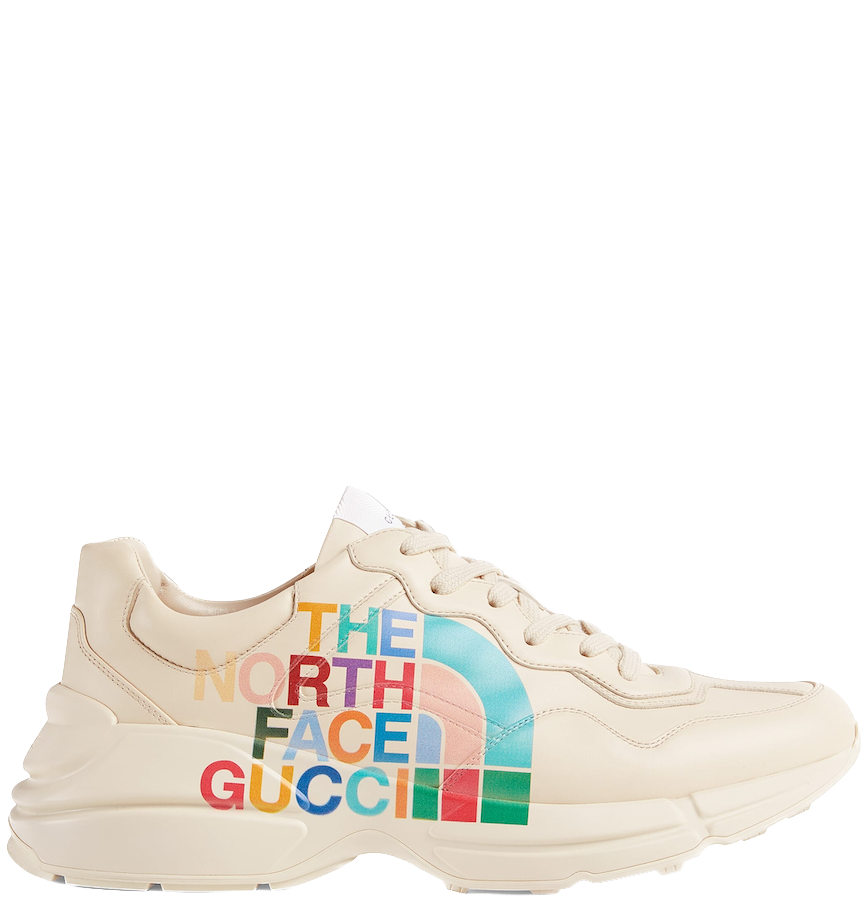  Giày Nam The North Face X Gucci Rhyton Sneaker 'Ivory' 