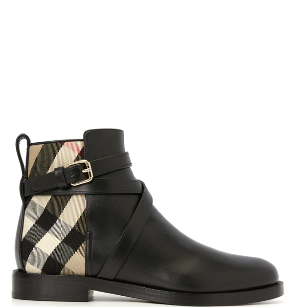  Giày Nữ Burberry House Check Ankle Boots 'Black' 