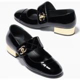  Giày Nữ Chanel Mary Janes With Patent Goatskin 'Black' 