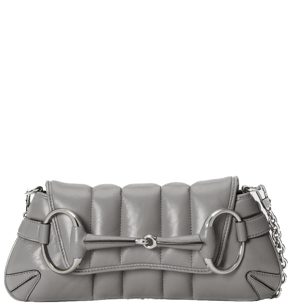  Túi Nữ Gucci Horsebit Chain Small Shoulder Bag 'Grey' 